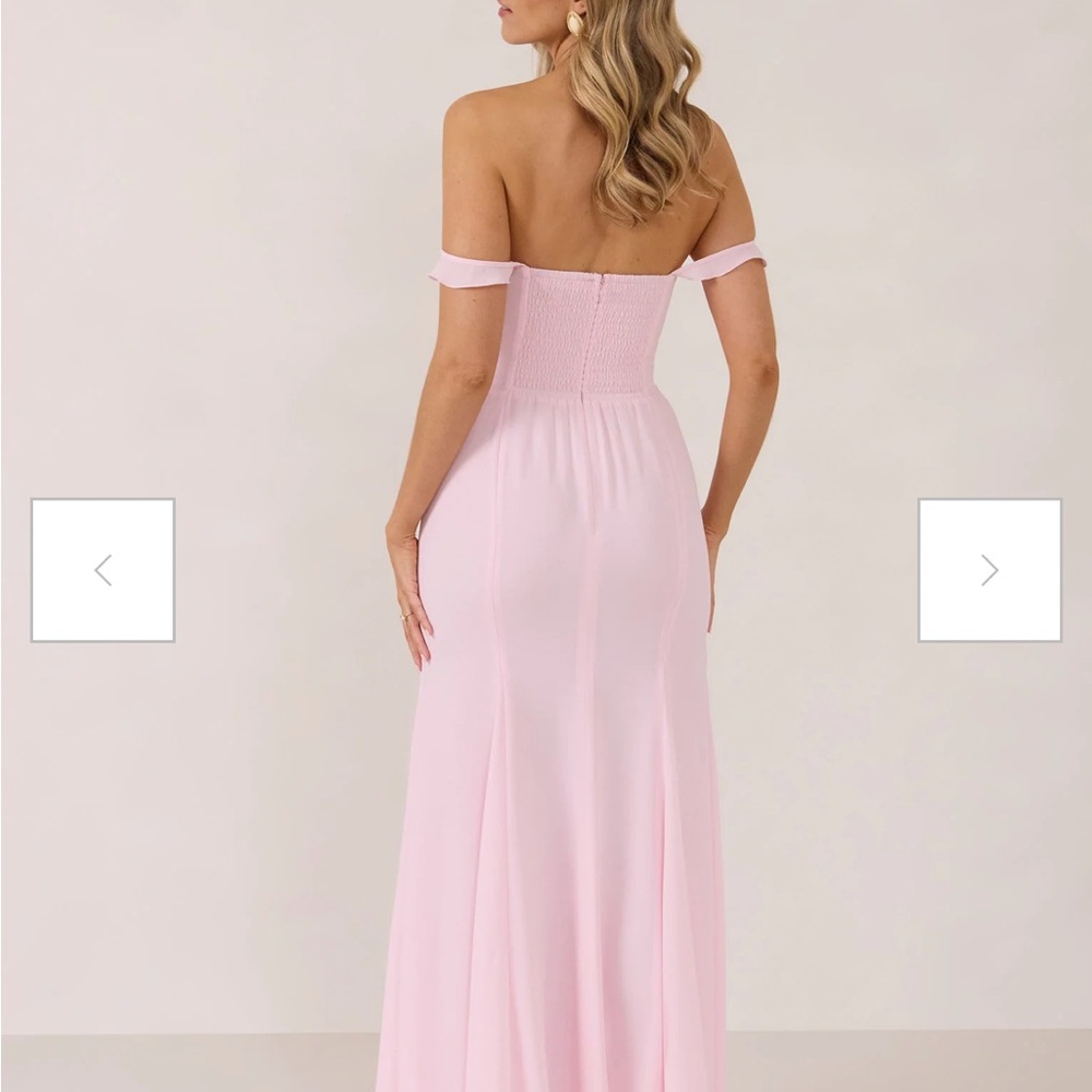 Chic Strapless Pink Gown Perfect for Bridesmaid Dress - Picture 6 of 7